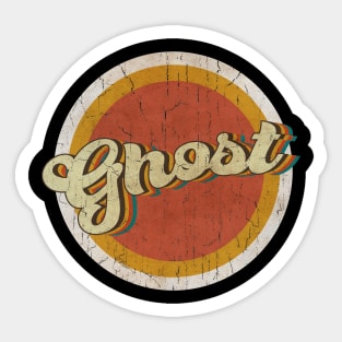 circle vintage Ghost Sticker